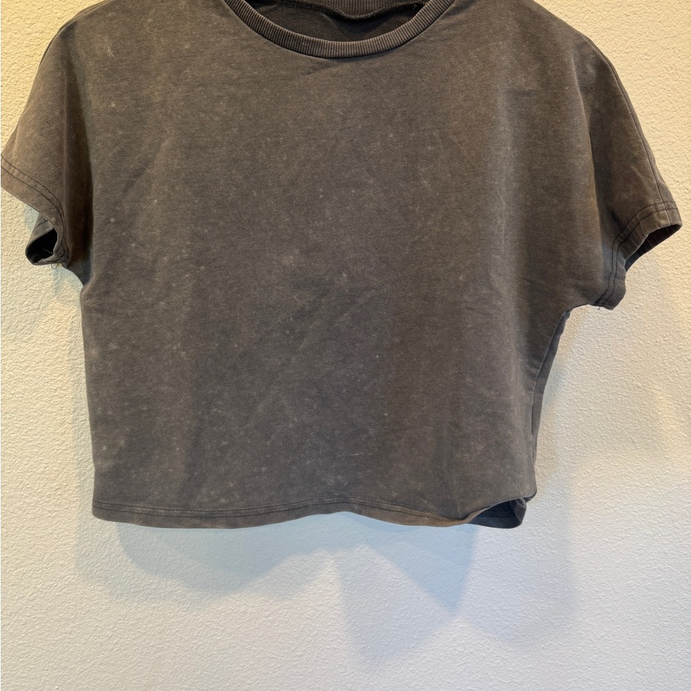 Casual Gray Women's Crop Top